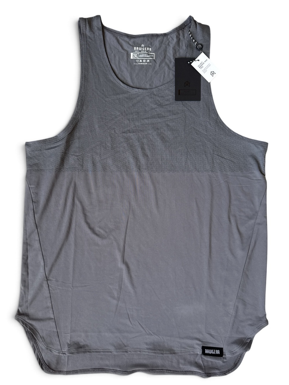 NWT Raw Gear Men’s Gray Tank Top 2XL Weight Lifting Gym Running